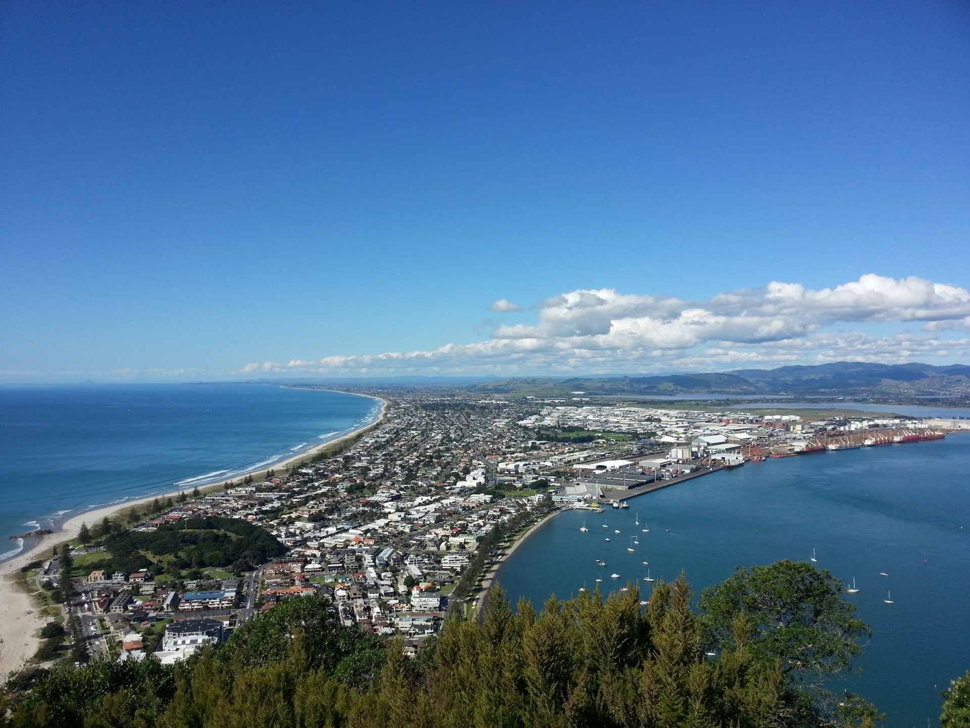 Peak of Bluff hill windy peak of Bluff hill, marking another day of travel in New Zealand